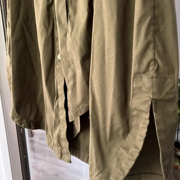 Chicos Olive Green Shirt Dress size 1P or 8/10 - Picture 3 of 5